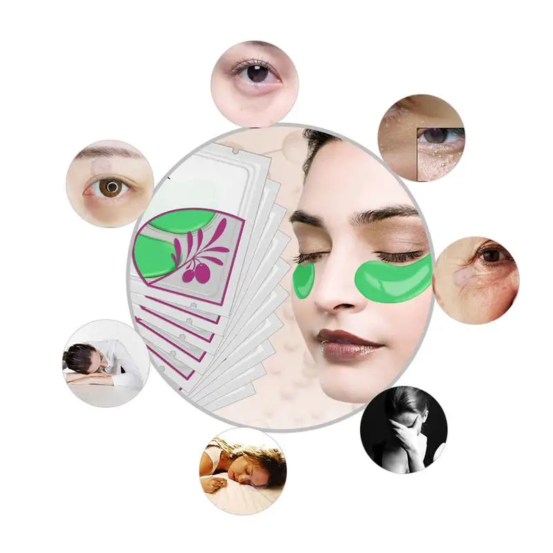 5pair Olive Argireline Firming Eye Mask Moisturizing Smooth Lifting Firmness Eye Serum Dark Circles Fine Lines Green Eye Patches