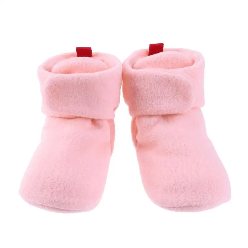 Cute Winter Baby Fleece Warm Infant Shoes Classic Soft Sole Stickers Floor Boots