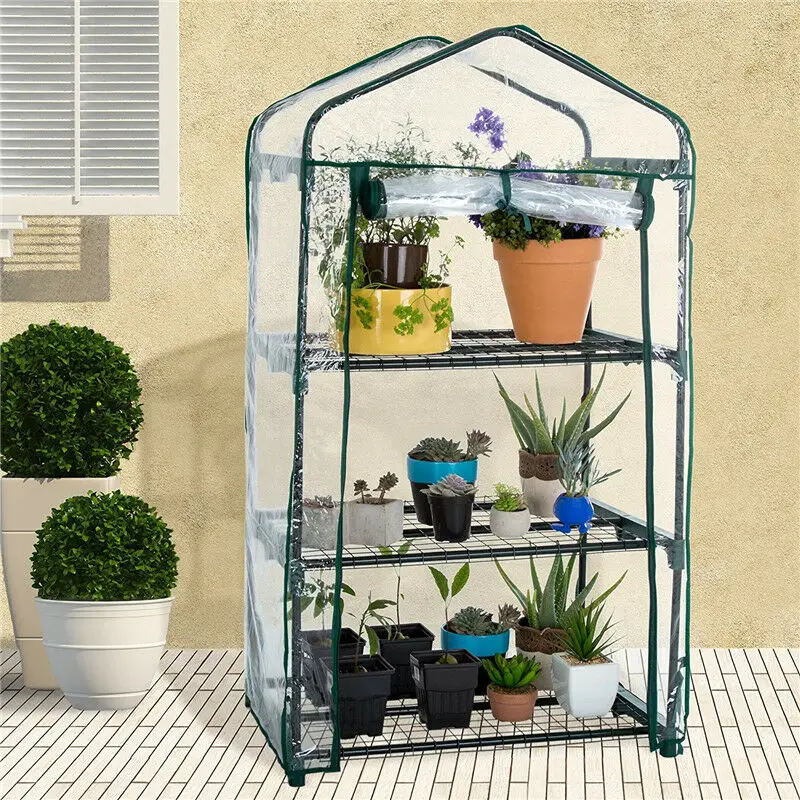 1PC Greenhouse Plastic Plant Covers Hot Plant House Shelf Shed Clear