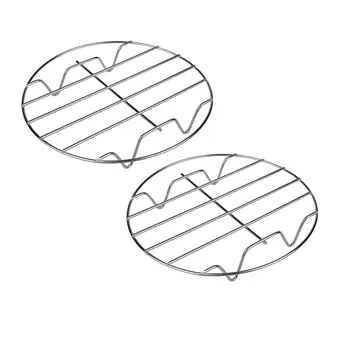 

Cooking Rack Round 304 Stainless Steel Baking and Cooling Steaming Rack Wire Stand Cookware Fit for Air Fryer Instant Pot Pres