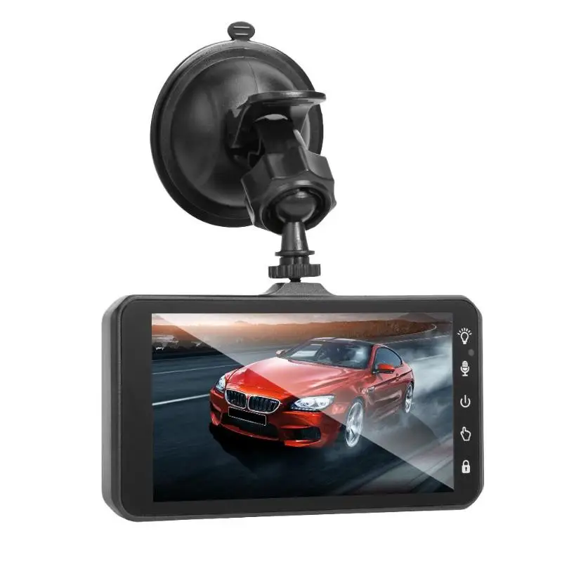 4 Inch Touch Screen Car DVR Dual Lens Camera Video Recorder HD 1080P