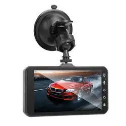 4 дюймов сенсорный экран автомобиля dvr двойной объектив камера видео регистраторы HD 1080 P Android ночное видение парковка мониторы спереди авто