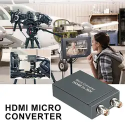 Микропроцессор HDMI к SDI с Мощность мини 3g HD 1080 P SD-SDI Video Converter адаптер автоматическое обнаружение формат для Камера