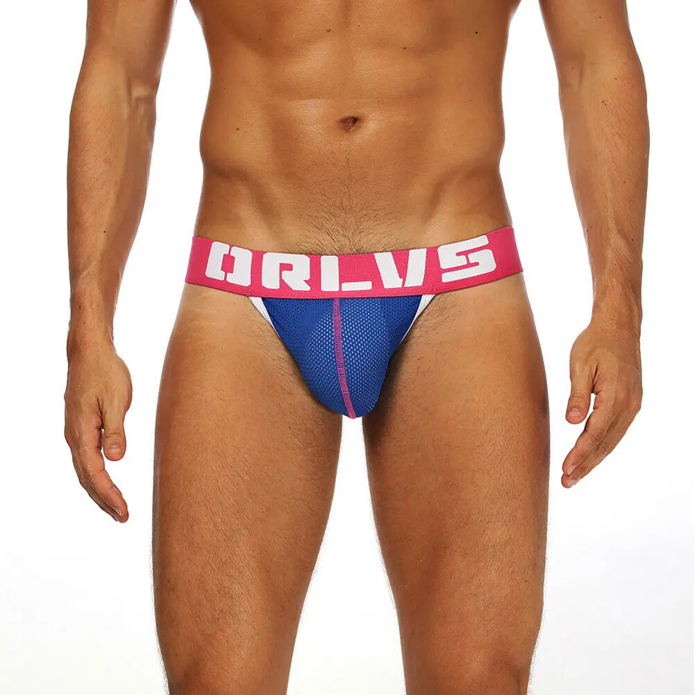 

Men Male Sexy Shorts Pouch Mesh Thongs Briefs Underwear Low rise G-String Underwear Black Blue Yellow