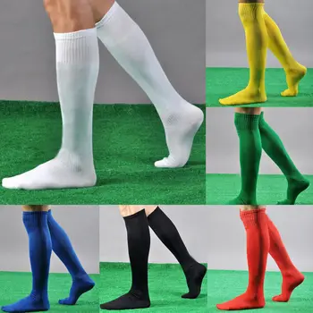 

Mens Sport football Soccer plain Long Socks Over Knee High Sock Baseball Hockey