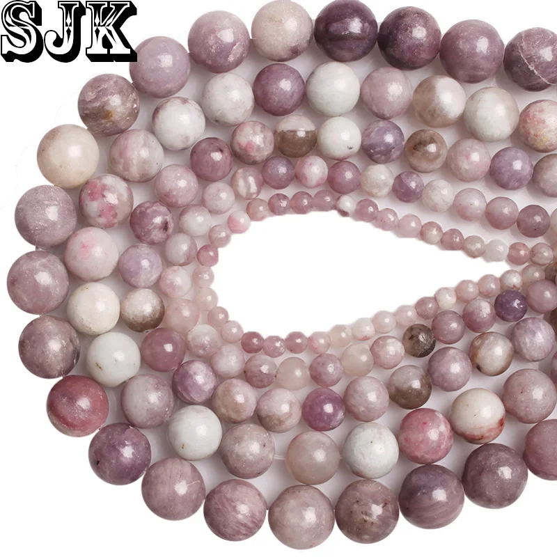 

Natural Violet Lilac Stone Beads Purple Lavender Jaspers Round Loose Beads 4 6 8 10 12MM Diy Beads For Jewelry Making Accessorie