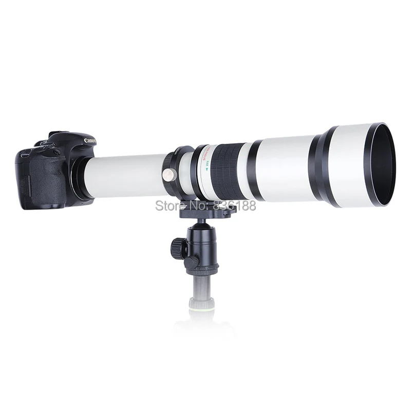 US $207.36 JINTU White 6501300mm MF Suppuer Telephoto Lens Kit T2 AdapterCase For Nikon 1 Mount J4 S2 V3 J3 J2 J1 S1 V2 AW1 SLR Camera