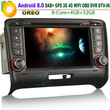 

7" Octa core Android 8.0 Autoradio DAB+ Sat Nav GPS Navigation DVD WiFi 4G GPS Radio Bluetooth Car stereo for AUDI TT MK2