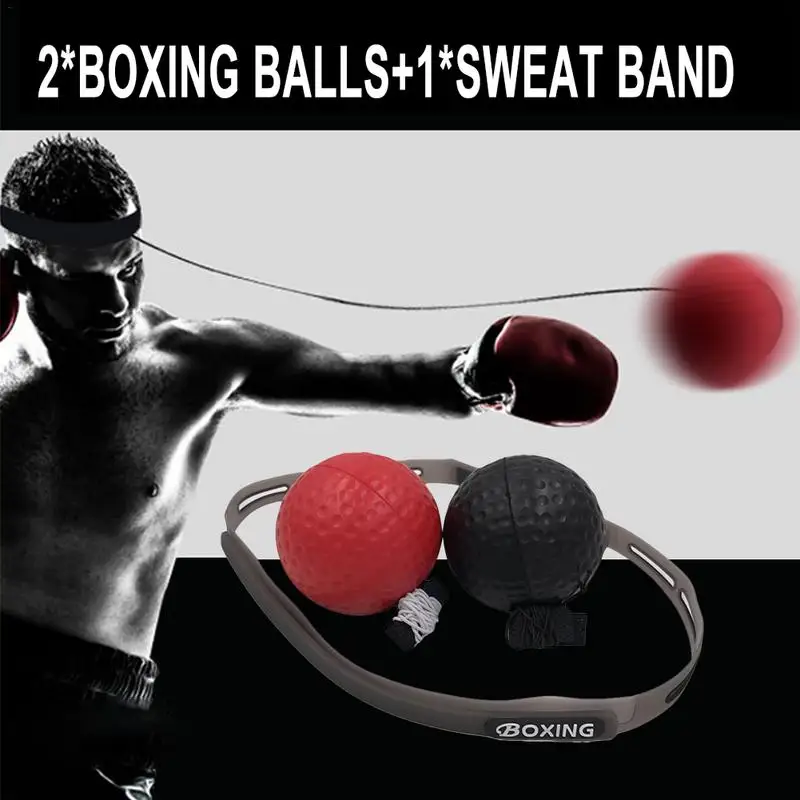 

Boxing Fight Speed Ball Fight Box With Silicone Head Sweat Band Reflex Speed Training Boxing Punch Muay Thai Exercise Equipment