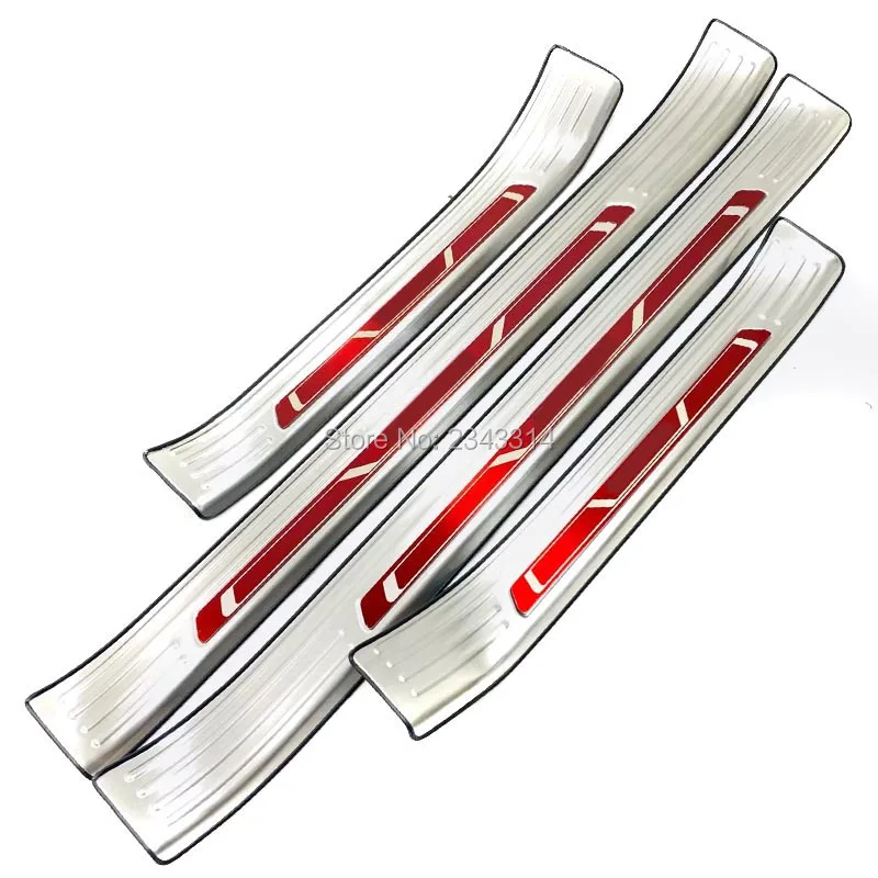 

For Volkswagen T-Cross 2019 Stainless Door Sill Scuff Plate Protector Trim Kick Guard Pedal Step Cover Car Styling Accessories