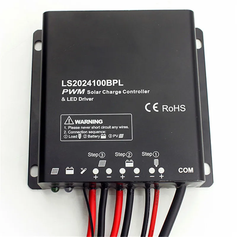 

LS102460BPL LS2024100BPL 10A 12V 24V Solar Charger Controller Timer IP67 Waterproof Led Driver