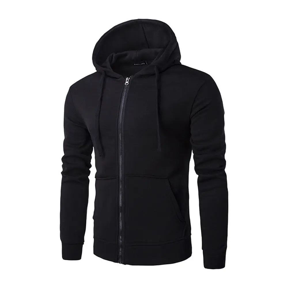 

Plus Size Men Hoodies Jacket Winter Spring Drawstring Zipper Hooded Sweatshirt Top Male Long Sleeve Pocket Pullover Hoodie Coat