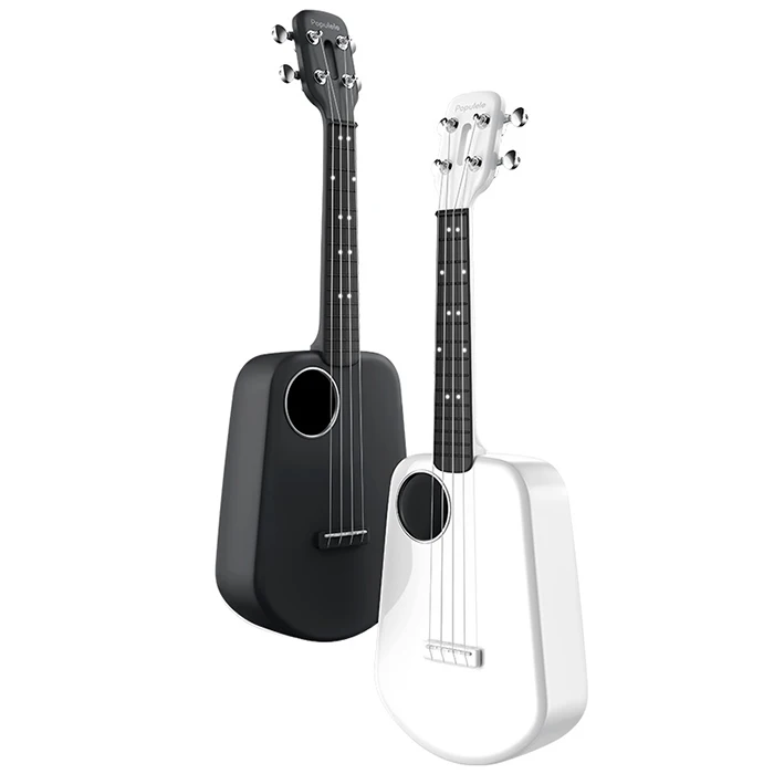 Populele 2 LED Bluetooth USB Smart Ukulele 18-Tooth Closed Button Toy Musical Instrument Ukulele APP Control 2019