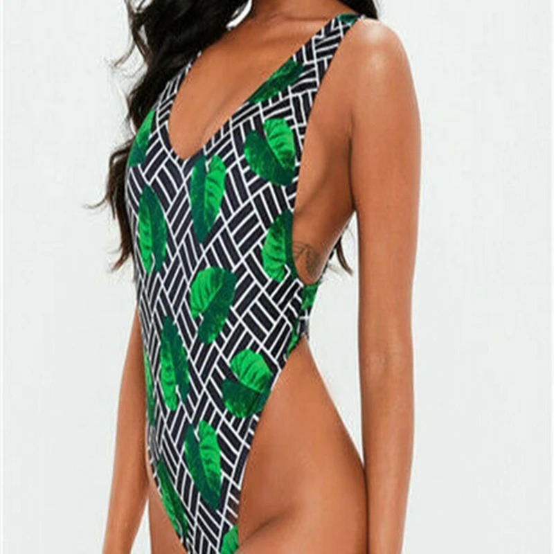 

Women Leopard One Piece Bikini Set Padded Swimwear Swimsuit Bathingsuit Monokini