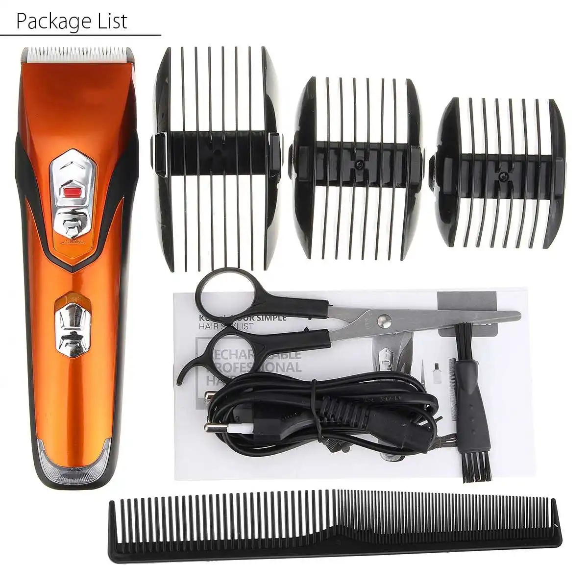 Kemei KM-313 Professional Rechargeable Hair Trimmer Electric Cordless Men Hair Cutting Clipper Haircut Machine Kit