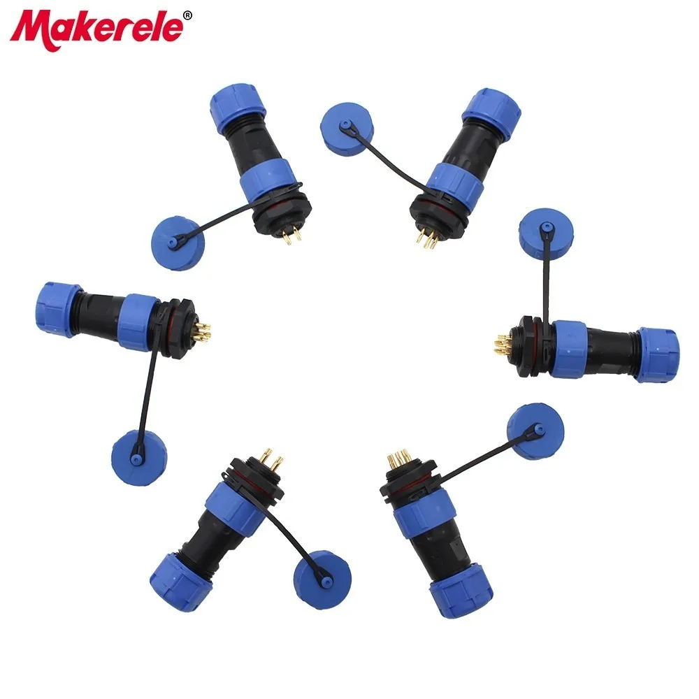 

SP17 Aviation Waterproof Connectors Plug 17MM Male And Female Rear Nut Socket Connector 2/3/4/5/7/9 Pin Protective Plug IP68