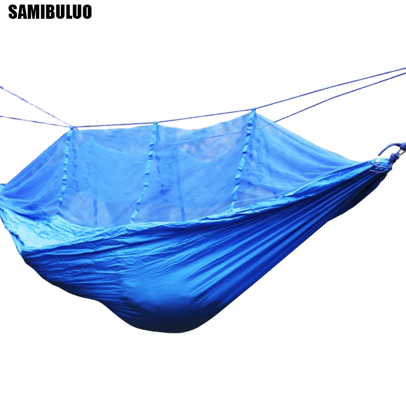 

Outdoor Mosquito Net Parachute Hammock 1-2 Person Camping Hanging Sleeping Bed Swing