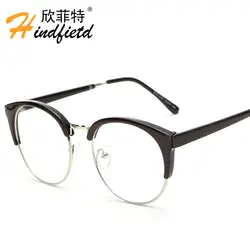 Металлические оправы очков ретро круглые очки кадр мужской дамы общего плоские очки
