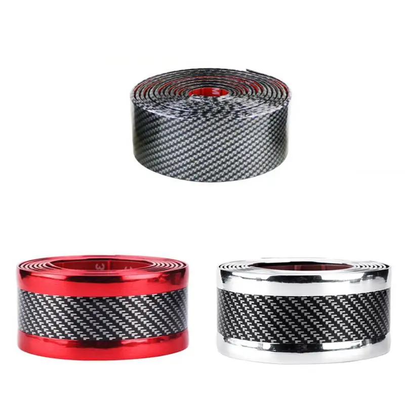 

Car Door Sill Carbon Fiber Bumper Door Anti-Collision Stickers Anti-Step Auto Scuff Plate Sill Protection Panel Pedal Decorative