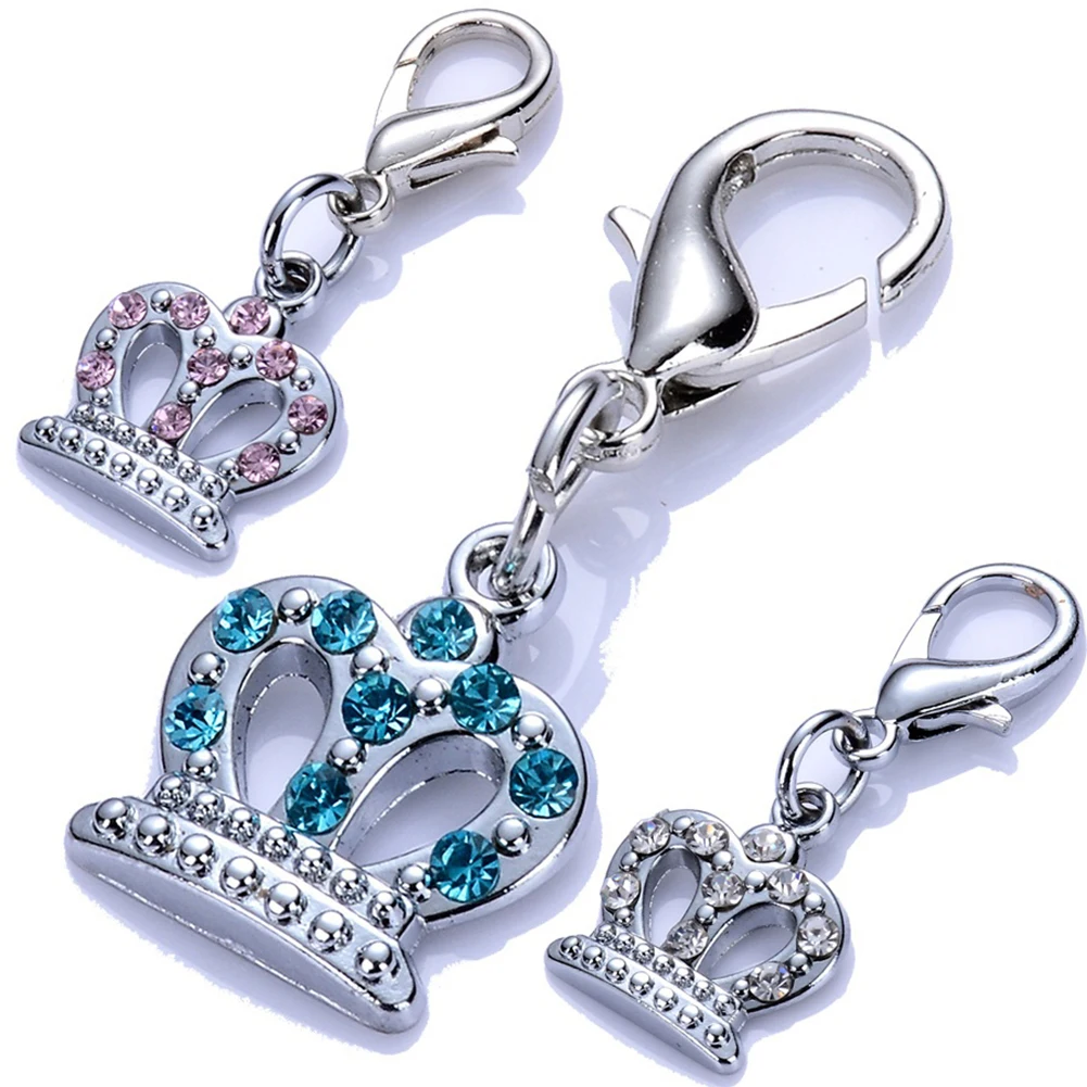 

Fashion Alloy Rhinestone Crown Pendant Pet Dog Collar Necklace Charm Jewelry