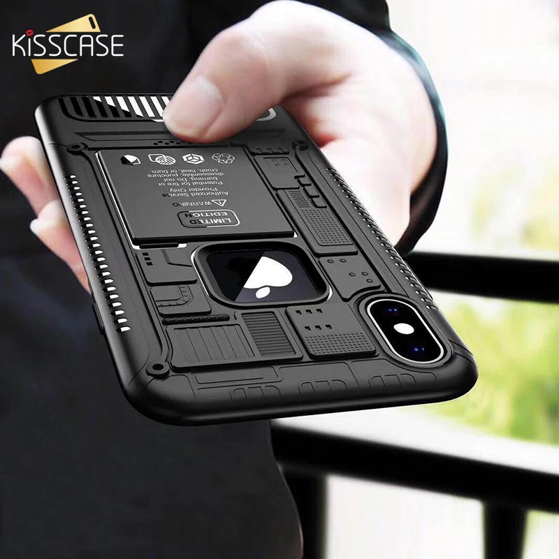 Силиконовый чехол KISSCASE для iPhone 7 8 Plus 5 5S SE Armor phone Case 6 S XS Max X XR 3D печатная плата