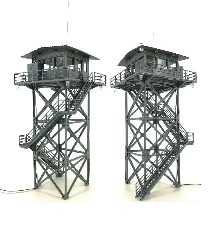 

1/87 Architecture Plastic Scene Sand Table Railway Periphery Control Tower Train Military Model DIY Kit Match Ho Proportion