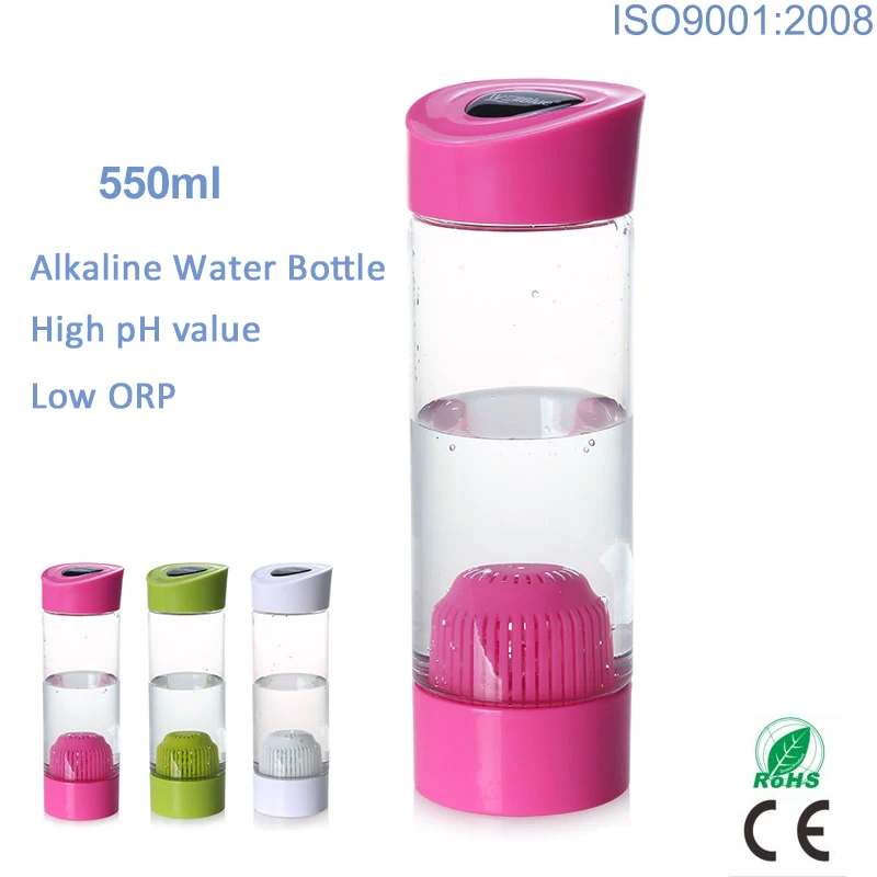 

550ml Alkaline Hydrogen Negative Ion Water Bottle Ionizer Energy Nano Flask Cups Water Filter Cup with Filter