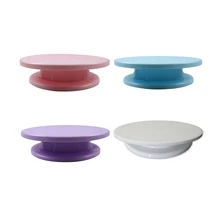 1 шт. PP пластиковая подставка для торта DIY украшения для тортов поворотный стол вручную Вращающаяся круглая форма торта поворотный стол Инструменты для выпечки