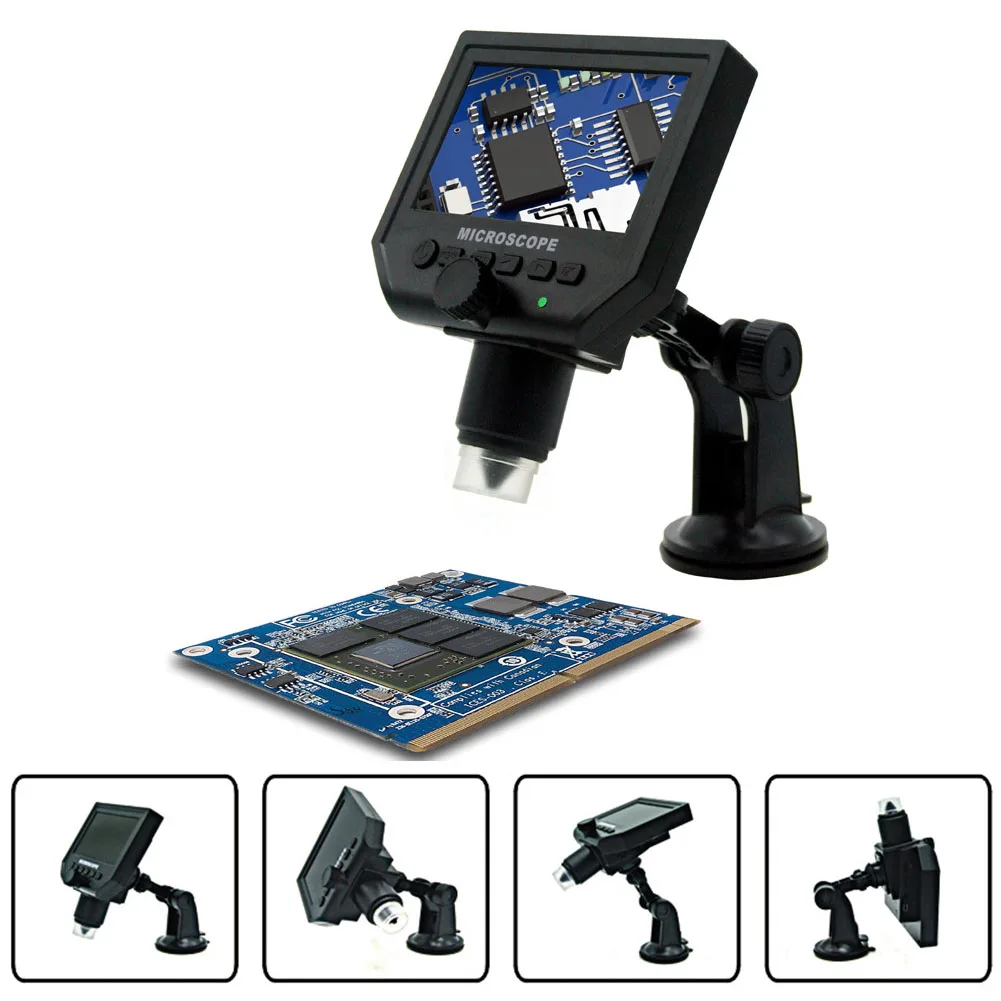 

1-600X Portable video USB LCD Digital Microscope with 4.3 inches HD OLED Display for BGA Reballing #1211