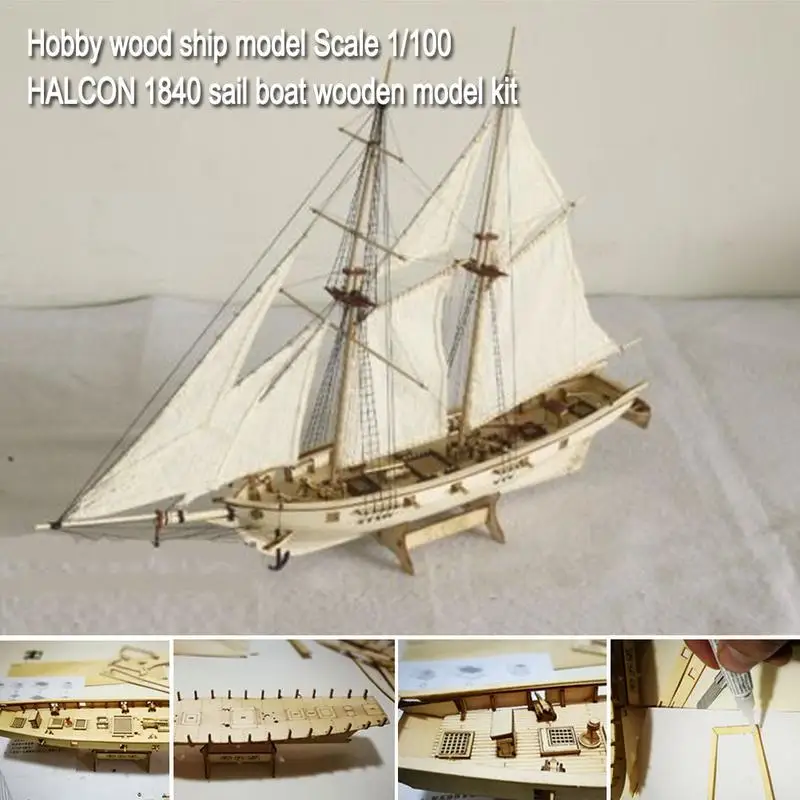 

1:100 Scale Handmade Wooden Wood Sailboat Ship Kits Wooden Ships Model Assembly Birthday Gift Souvenirs Toy New 2019