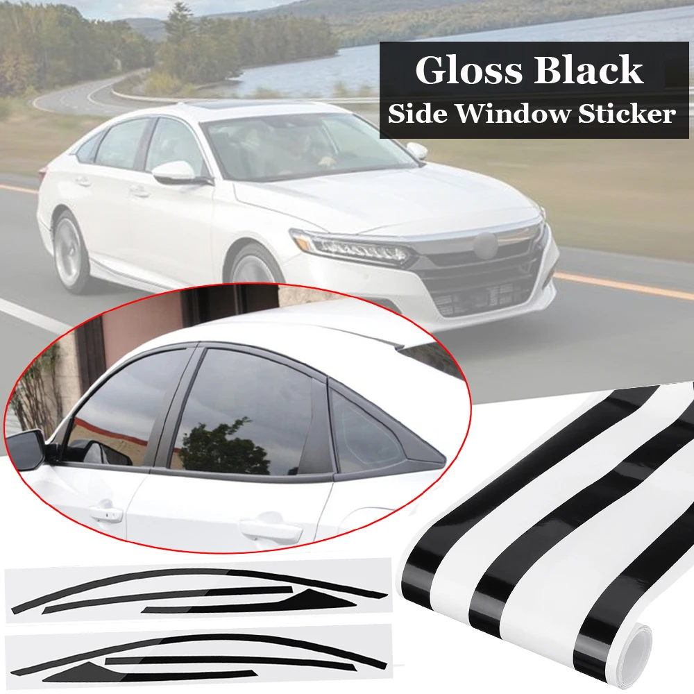 

2 Pcs Side Window Frame Trim Sticker Decal Overlay For Honda Accord 4-Door 2018