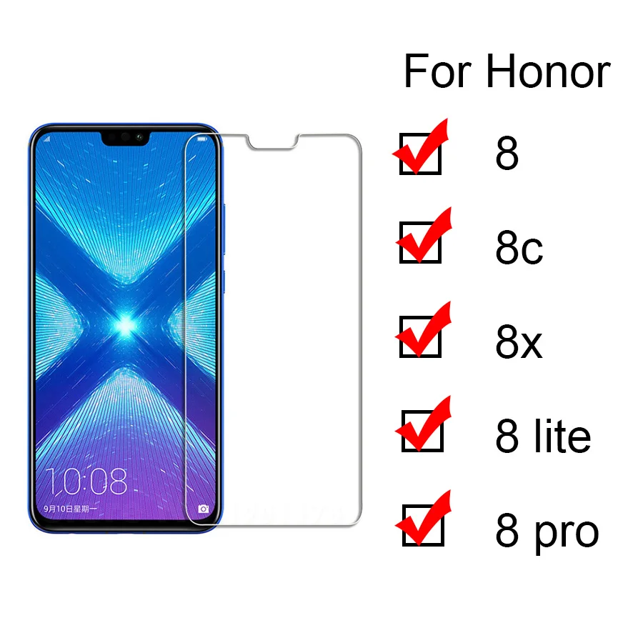 Закаленное защитное стекло honor 8x для 8c 8 x c lite pro 8lite 8pro защитная пленка экрана