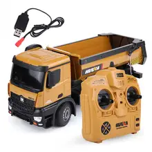 HUINA 1573 RC грузовик 2,4 GHz 1/14 10 канальный пульт дистанционного управления самосвал со светодиодный светильник Авто демонстрационный грузовик игрушки для детей