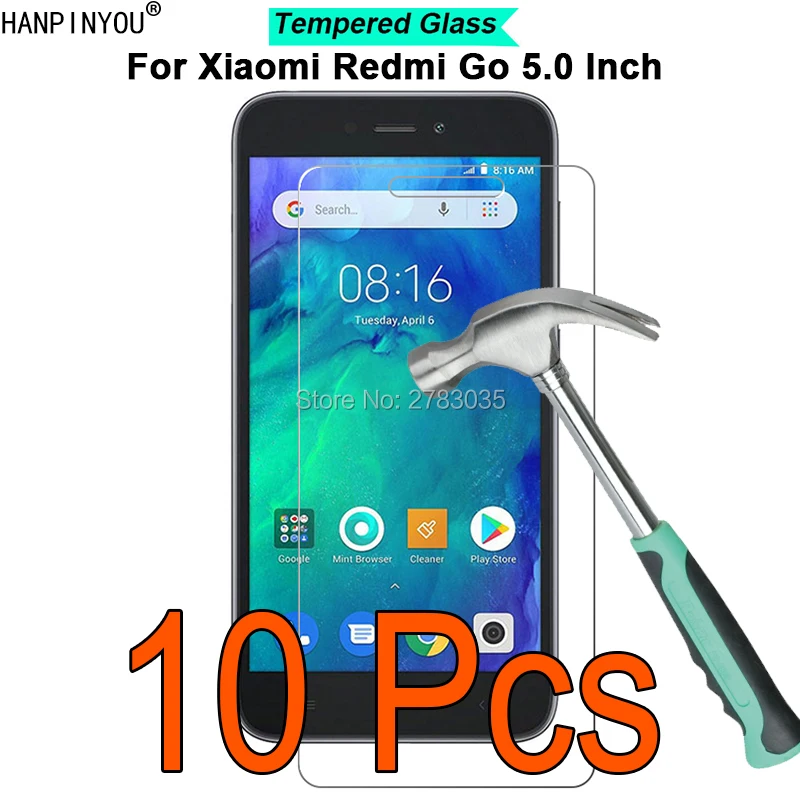 

10 Pcs/Lot For Xiaomi Redmi Go 5.0" 9H Hardness 2.5D Ultra-thin Toughened Tempered Glass Film Screen Protector Guard