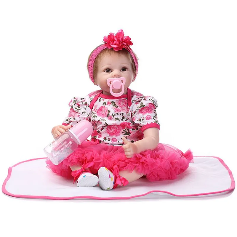 

55cm Silicone Reborn Boneca Realista Fashion Baby Dolls For Princess Children Birthday Gift Bebes Reborn Dolls