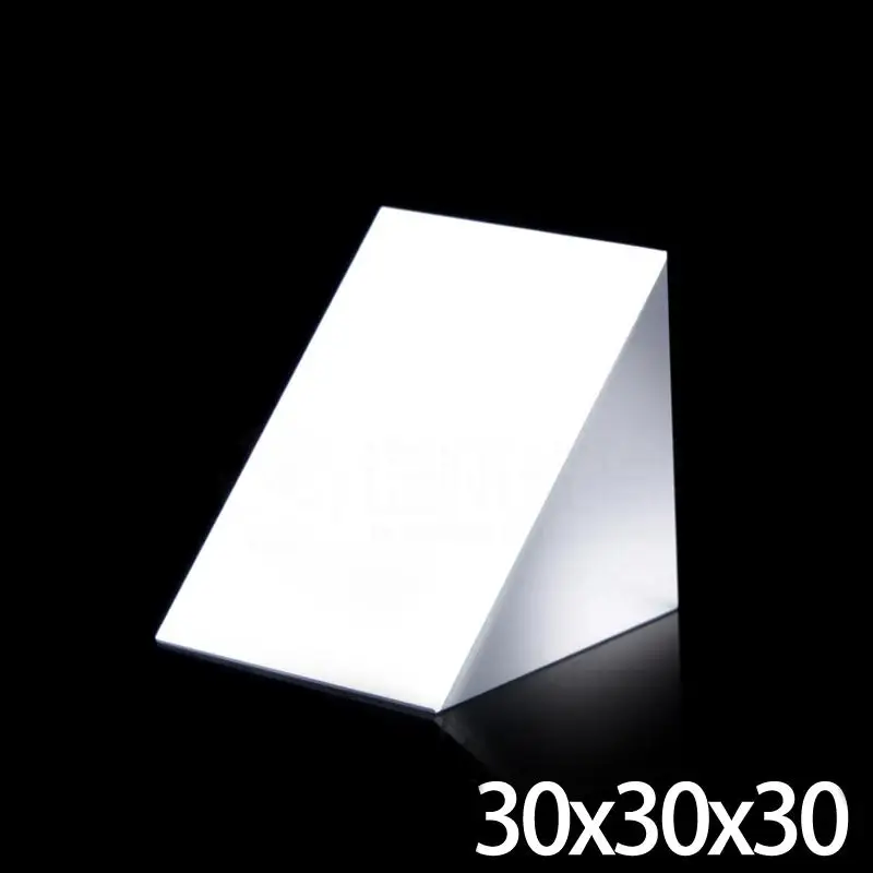 30x30x30mm Optical Glass Triangular Lsosceles K9 Prism With Reflecting Film Medicine | Канцтовары для офиса и дома