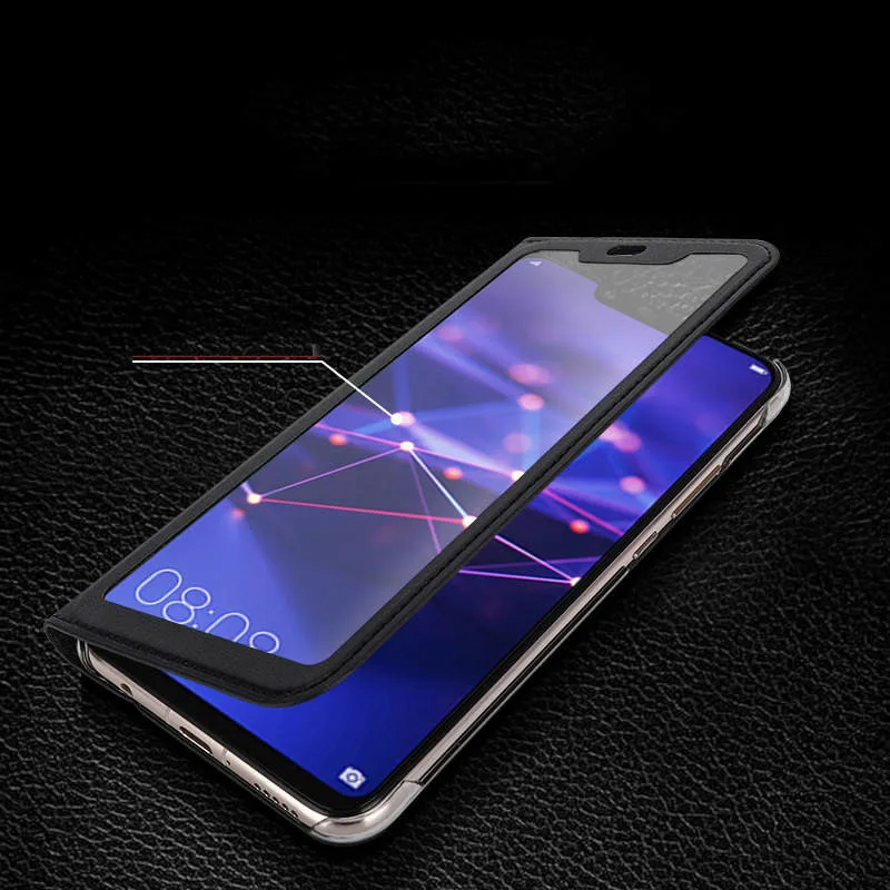 Умный чехол для Xiaomi Redmi 5 с окошком полным обзором откидная крышка из