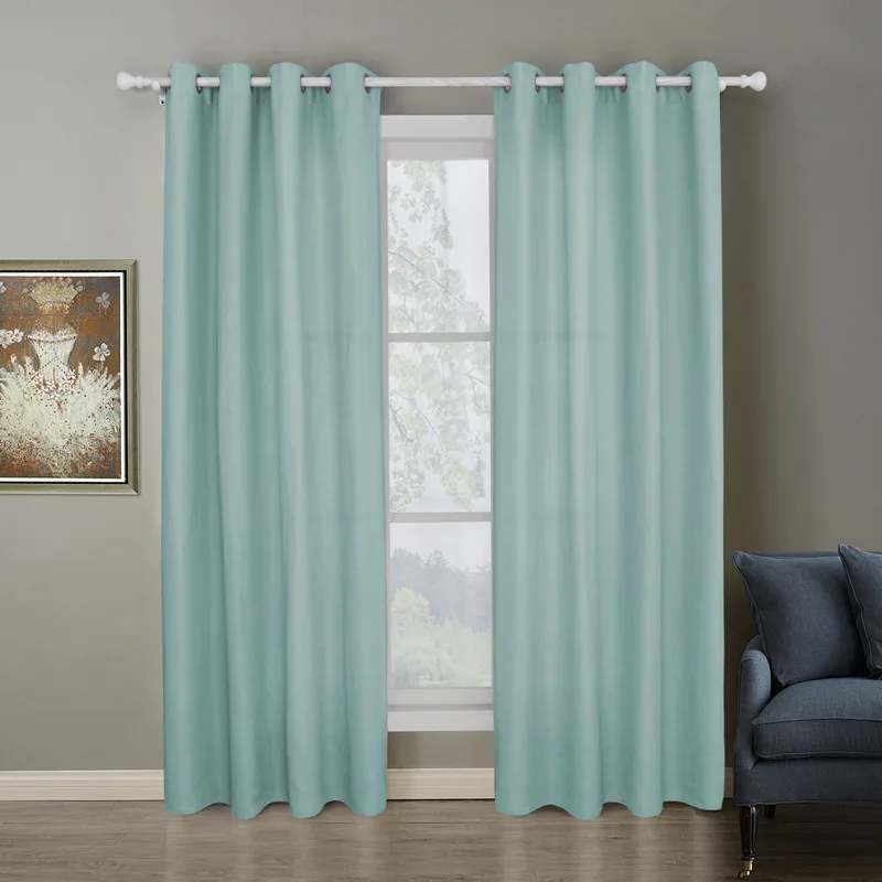 

Cross hemp blackout curtains for window treatment blinds finished drapes window curtains for living room bedroom 1pcs CU64