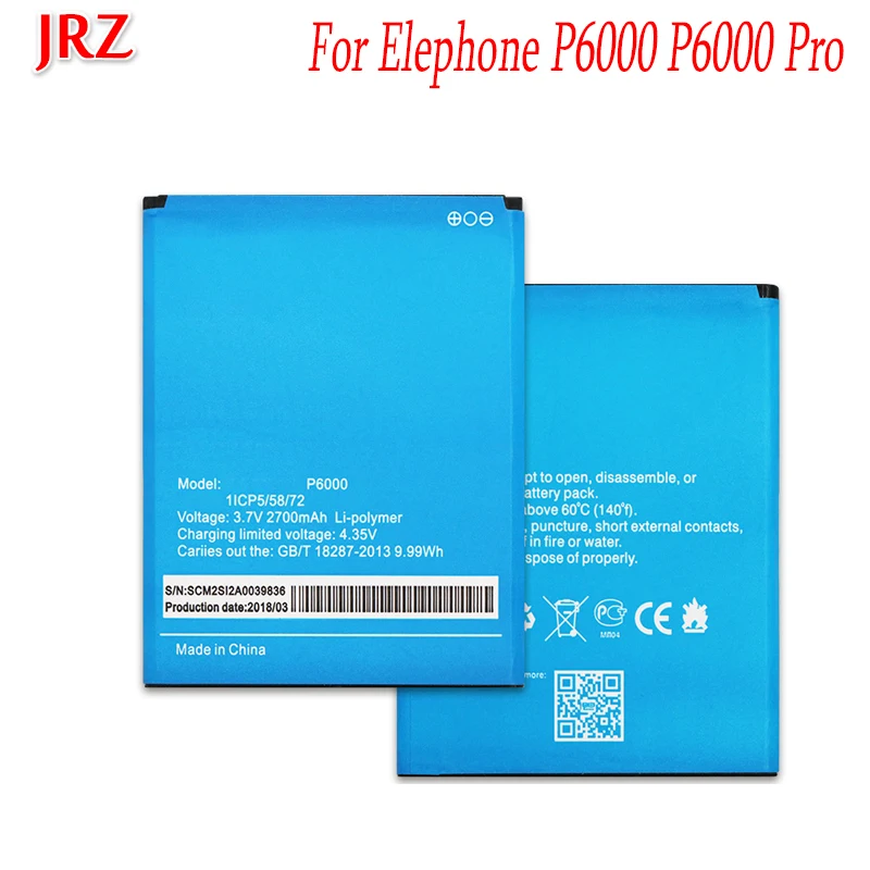2700mAh For Elephone P6000 pro Battery Batterie Bateria AKKU Accumulator PIL Mobile Phone | Мобильные телефоны и
