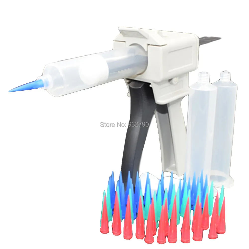 

30cc 30ml Dispensing Gun Caulk Adhesive Gun + 3pcs 30cc Dispensing Syringe Barrel + 300pcs 18G 22G 25G Tip Dispensing Needle