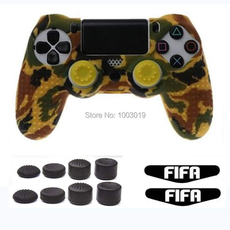 

PS4 Controller Silicone Grips Pack for Playstation 4 PS4/Slim/Pro Anti Slip Case Light Bar Sticker for Dual Shock 4 Controller