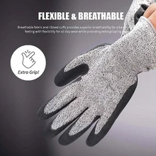Nitrile Dipped Cut-proof Gloves Industry Grade 3/5 HPPE Cut Resistant Gloves Hppe Anti-Cut Glove Kitchen Men Safety Gloves S-Xl Nitrile Dipped Cut-proof Gloves Industry Grade 3/5 HPPE Cut Resistant Gloves Hppe Anti-Cut Glove Kitchen Men Safety Gloves S-Xl