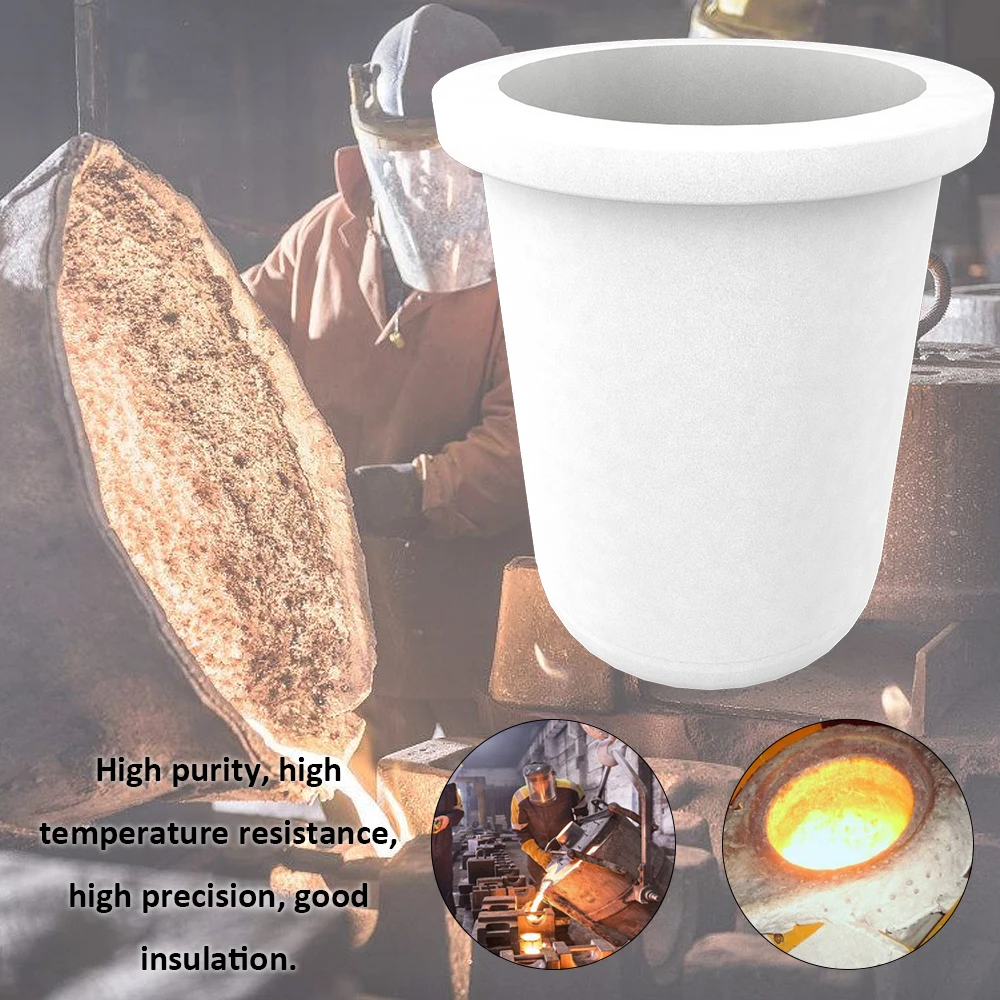 

High-purity Quartz Crucible 1/2/3/4/5KG Melting for High-temperature Metal Gold Silver Scrap Cup Casting Mold Smelting Tools