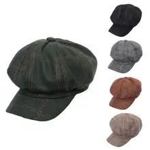 MISS M, Ретро стиль, женские береты, зимние шапки для женщин, восьмиугольная шапка, мужские береты, Женская кепка, Ретро стиль, плоская кепка, Boinas Gorras
