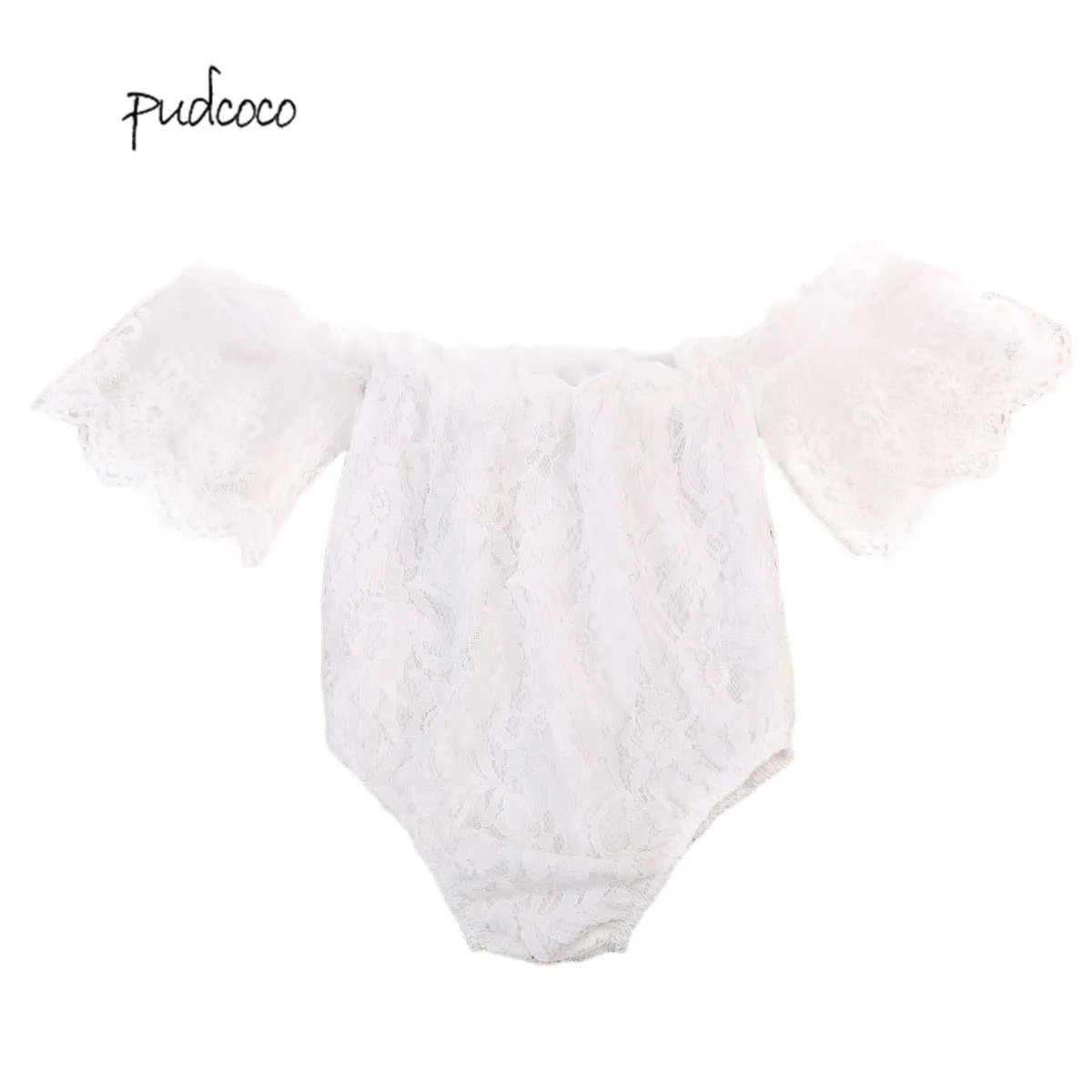 

Pudcoco New Brand Newborn Baby Girls Lace Short Sleeve Bodysuit Jumpsuit Outfit Sunsuit