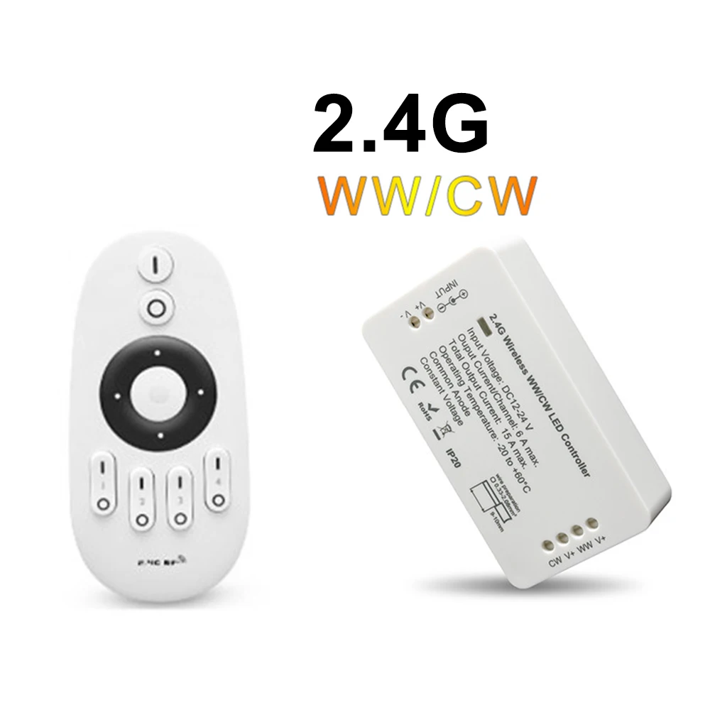 2 4G контроллер WWCW DC12V/DC24V CCT и регулировка яркости для светодиодных полосок