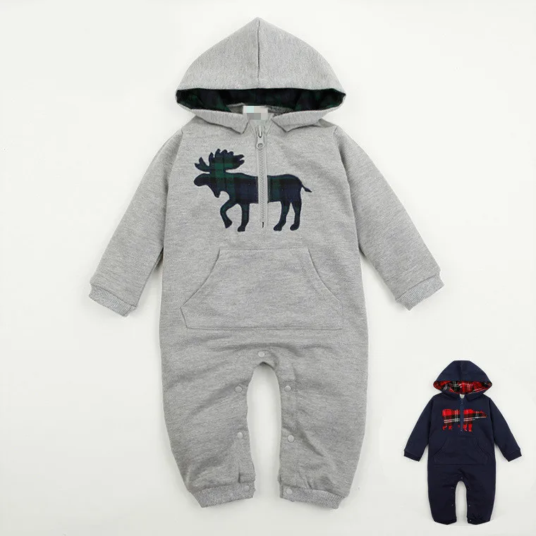 

2018 Cotton New 6-24 Months Fashion Long Sleeve Baby winter hoodies girl clothes Hooded Jumpsuit boys sweatshirts