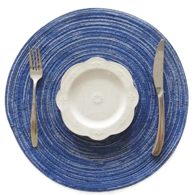 

Family mat ramie insulation mat round placemat carpet kitchen accessories decoration home mat