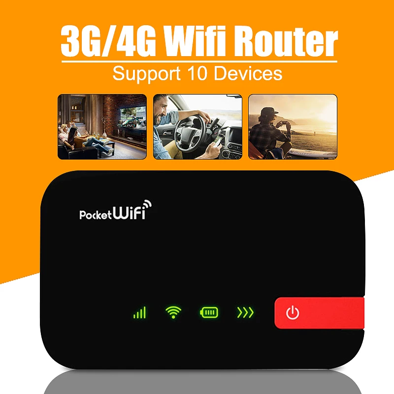 

Portable 4G 3G LTE Mobile WIFI Hotspot Wireless Router for iPhone Xiaomi Mobile Phone Tablet PC