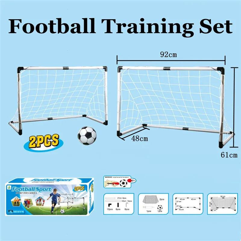 

2Pcs/set Portable Collapsible Football Kit Kids Basketball Backboard Soccer Goal Set with Ball Pump Training Toy Board Games